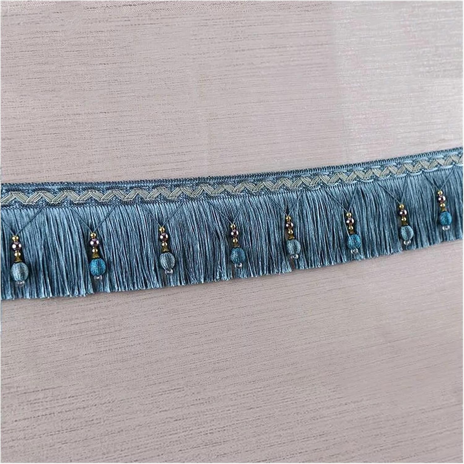 1 Meter Curtain Tassel Ribbon 10cm Width Cotton Tassel Fringe Trimming Sewing Bed Clothes Curtain DIY Accessories (Color: 09, Size: 1M) (7 1M)
