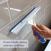 Vista 7 de Unger Professional Connect and Clean - Escobilla de ducha para vidrio y azulejos de 10 pulgadas, compatible con poste roscado estándar, suministros