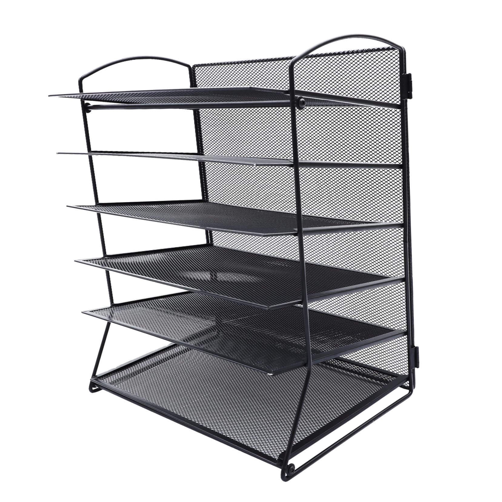 Lurrose 1ensemble Étagère à Documents Organisateur De Bureau Pratique à Plusieurs Niveaux pour Rangement des Fichiers Et Documents