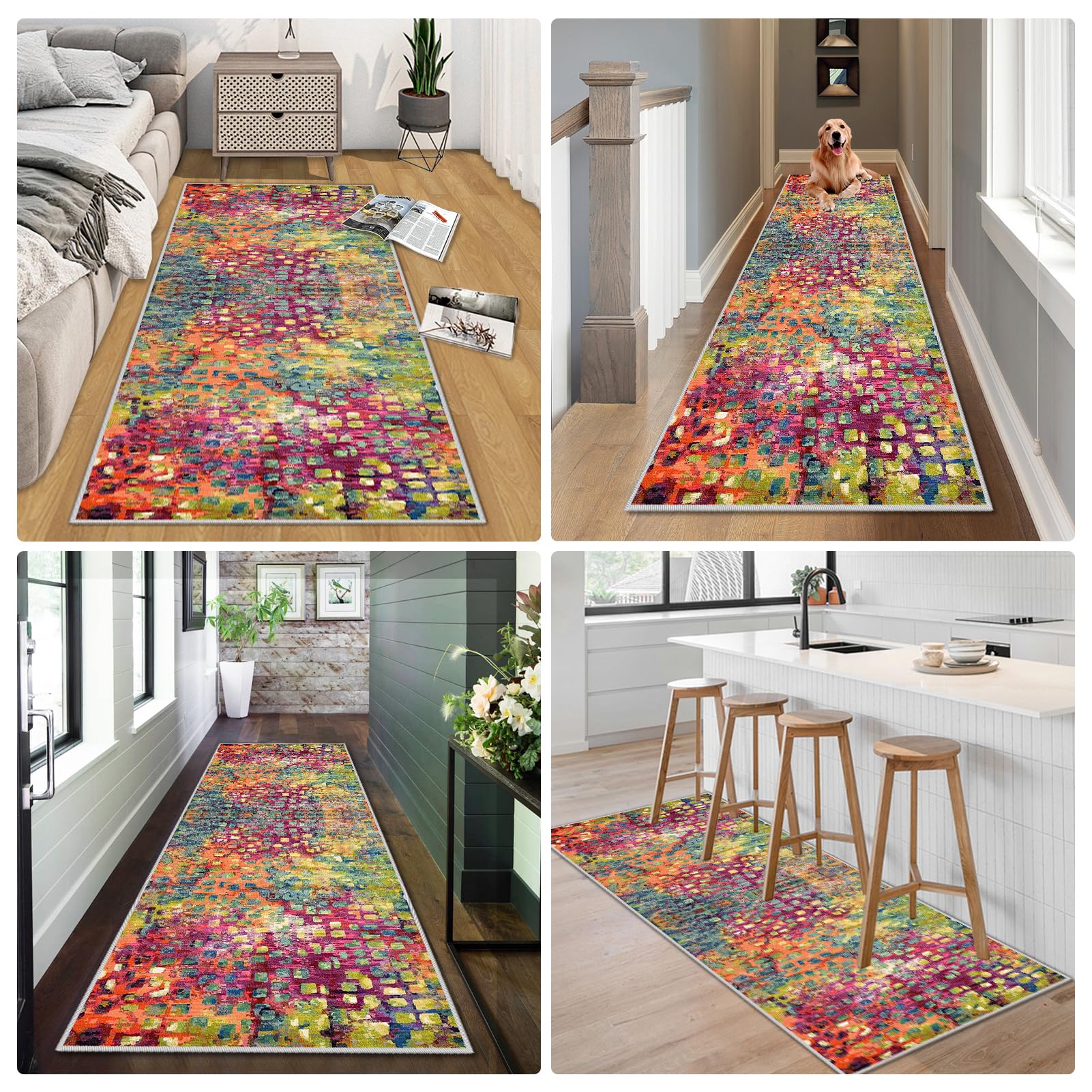 Tappeto Passatoia Corridoio Antiscivolo per Cucina 60 x 500 cm