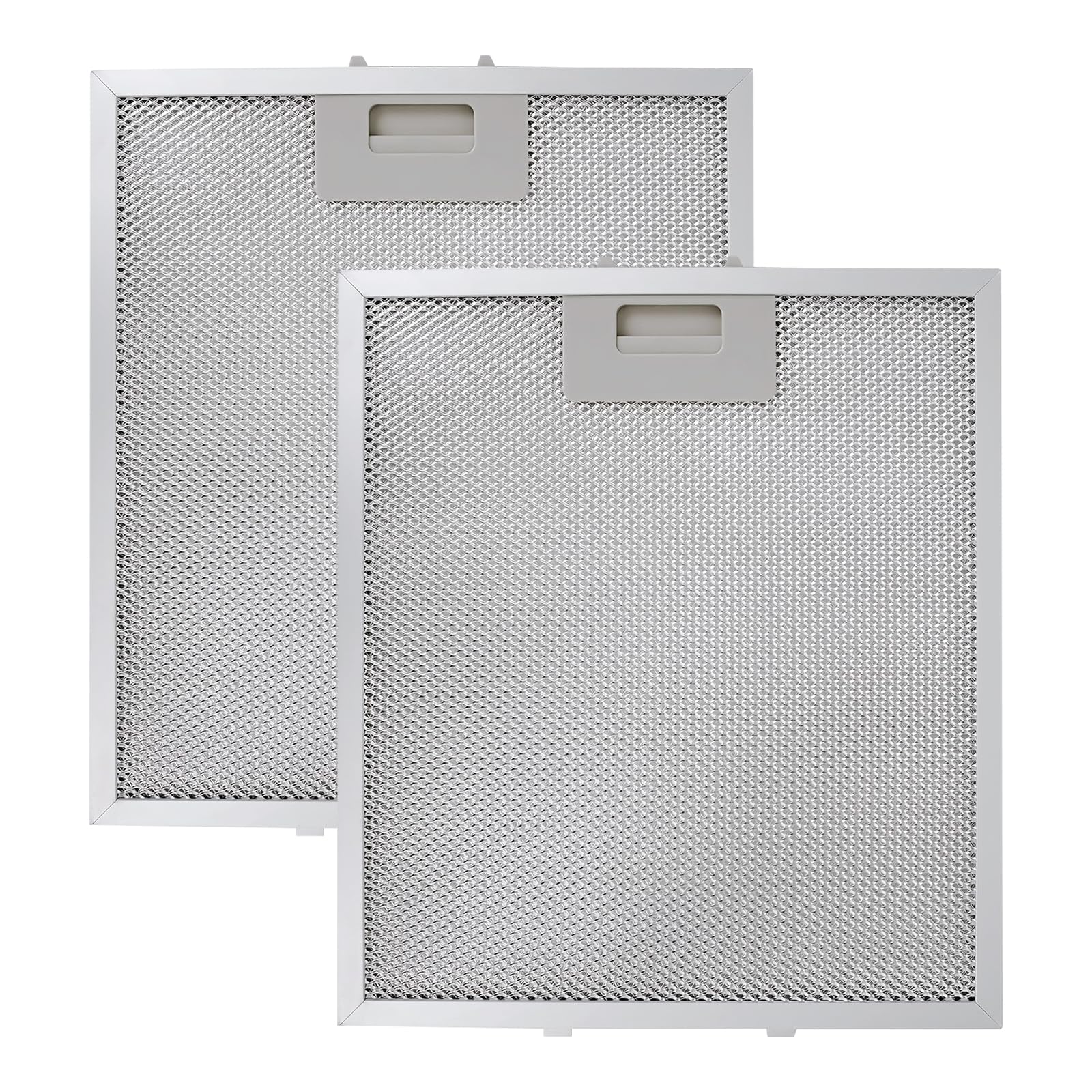 Heuiop Silver Cooker Hood Filter Replacement Kitchen Extractor Fan Filters Pack Of 2 Grease & Odour Cooker Hood Filter Replacement Compatible With Most Range Hoods (260 X 320 Mm)