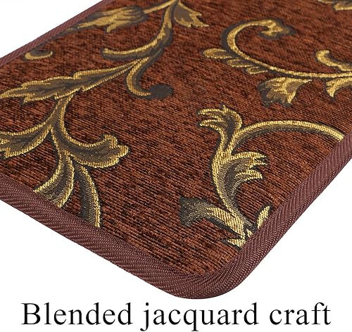 Miniatura 12 de Seloom Alfombra lavable antideslizante con parte trasera de goma antideslizante especializada para peldaños de madera de interiores