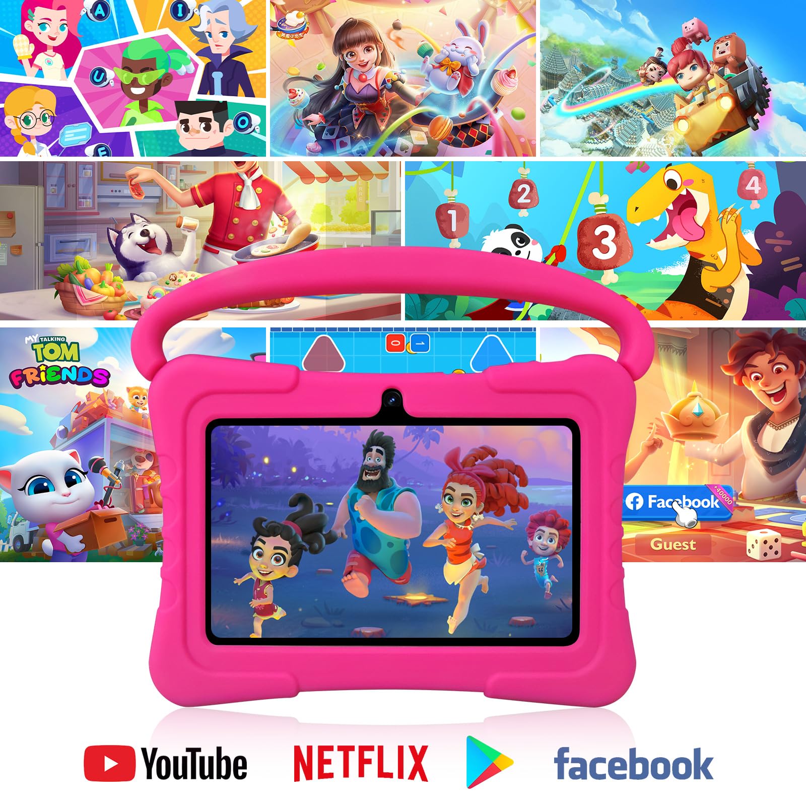 Amazon.co.jp: NEWISION 7インチ キッズ用タブレット ケース付 32GB