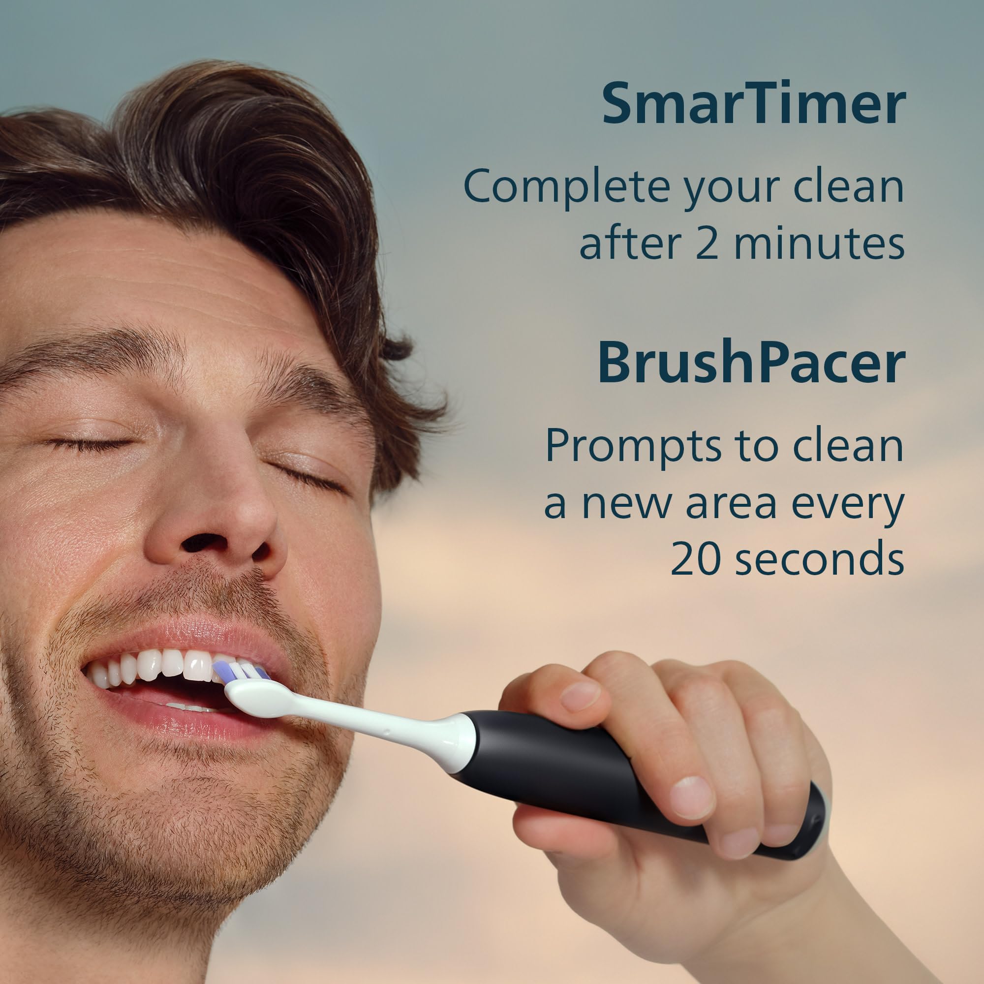 Philips Sonicare Spazzolino elettrico serie 6700 - Tecnologia Sonicare di nuova generazione, sensore di pressione, 9 impostazioni di spazzolatura, SmarTimer, BrushPacer, 21 giorni di autonomia