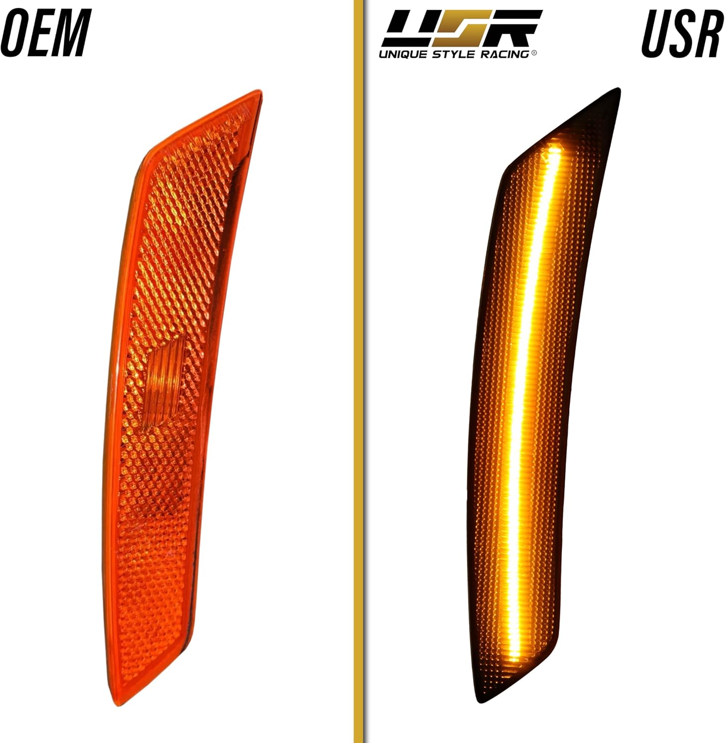 USR 22-24 Theta SUV Side Marker Light – Front Smoked Parking Lamps (Left + Right) Pair - Compatible with 2022-2024 Chevrolet Equinox All Models such as LS, LT, RS, Premier (SMOKE LENS w/AMBER LED) image 5