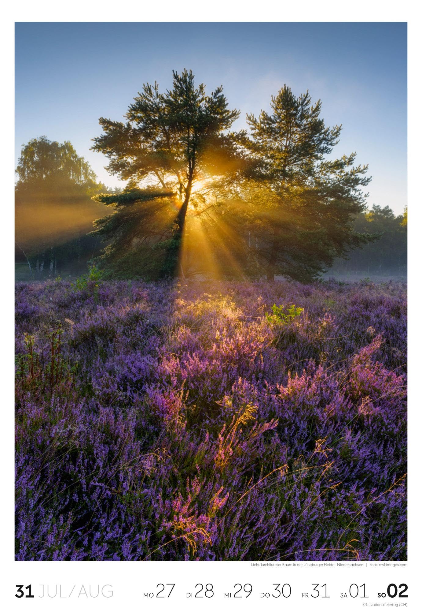 Natur Wochenkalender 2026 | Natur-Kalender mit 53 großformatigen Bildern im Hochformat (29x42 cm) | Heimische Flora und Fauna