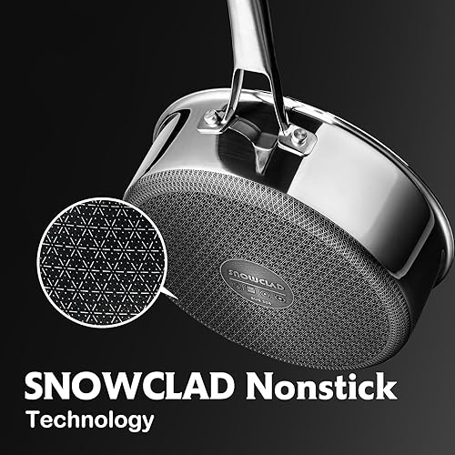 Miniatura 5 de Sartén híbrida antiadherente de 6.5 cuartos de galón, freidora de pollo, utensilios de cocina sin PFOA, sartenes de 12.5 pulgadas de profundidad con