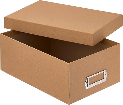 Miniatura 9 de Simply Tidy Caja de memoria blanca para almacenar y organizar fotos, recuerdos, DVD y CD, sin ácidos, paquete de 12 unidades