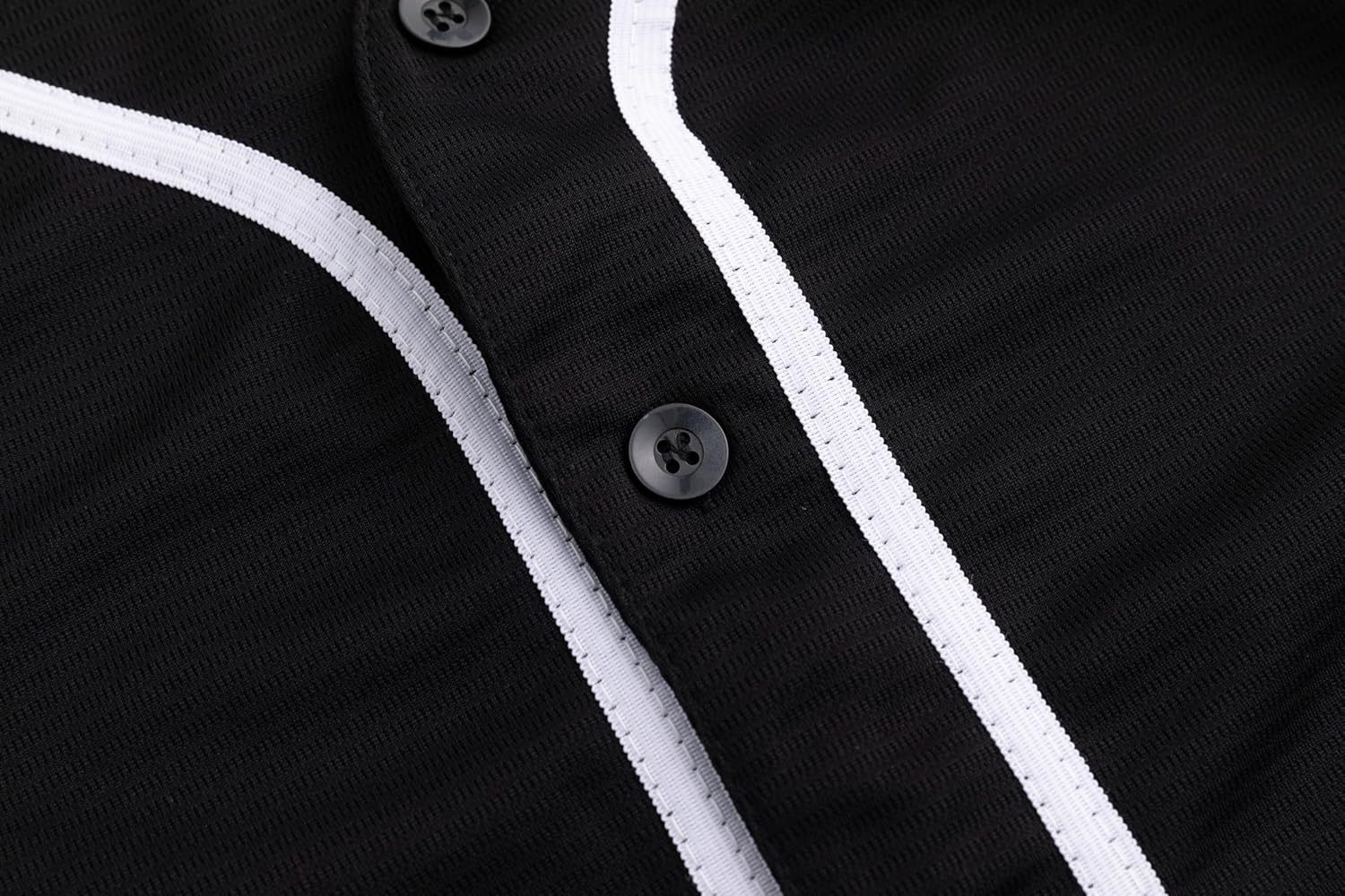 Mens Baseball Jersey Button Down Short Sleeve Solid Blank Casual Sports Uniform Shirt for Men and Women