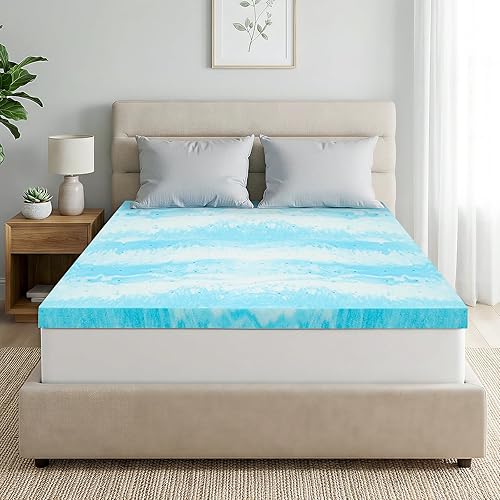 IULULU Twin Size Mattress Topper, 2 Inch Gel Memory Foam Topper, Light Comfort Upgrade, CertiPUR-US Certified