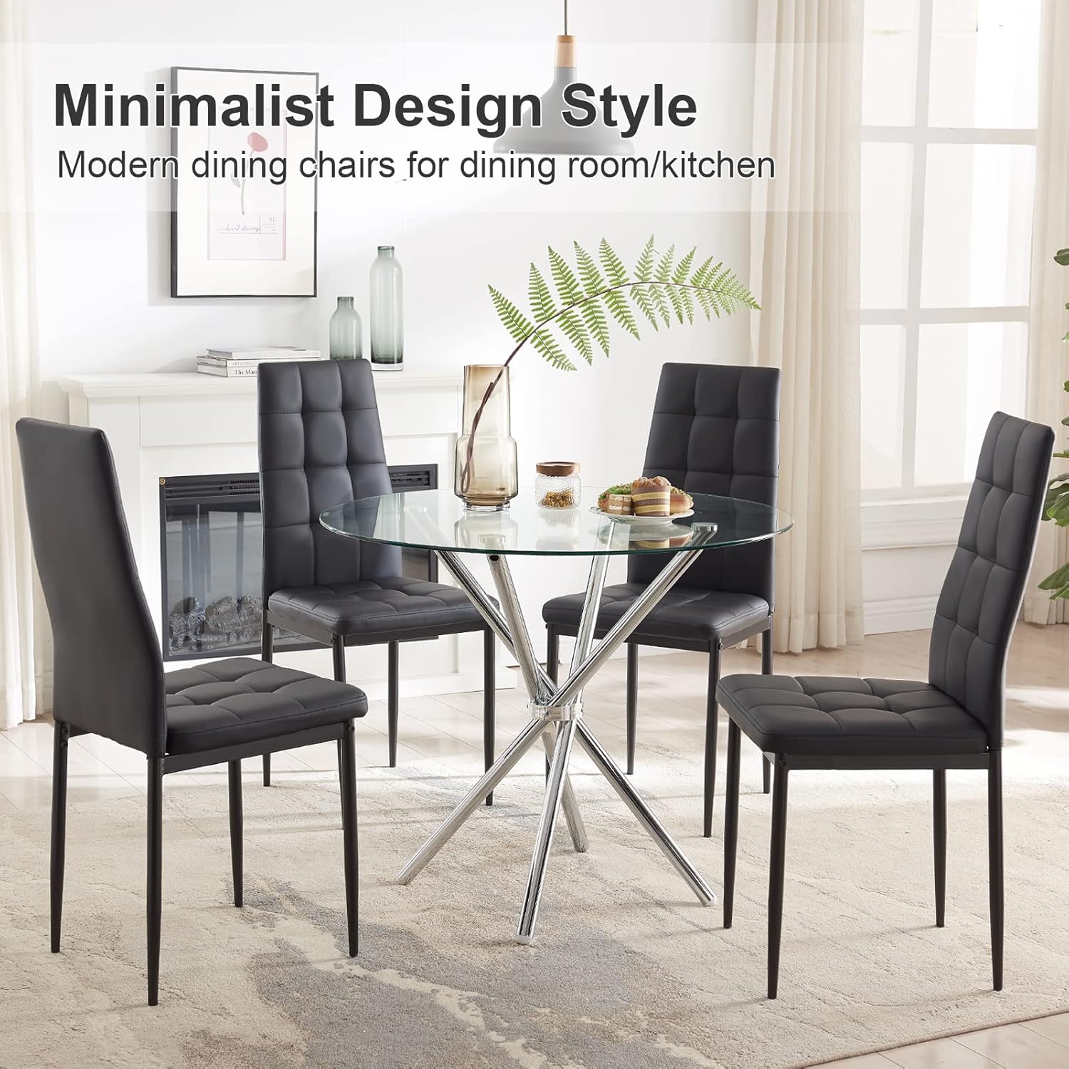 Lorenzo - Juego Individual De 2/4/6 Sillas De Comedor Modernas Retro – Sillas De Plástico Con Asiento Acolchado Y Patas De Madera De Haya Maciza, Silla Lateral De Mediados De Siglo Para