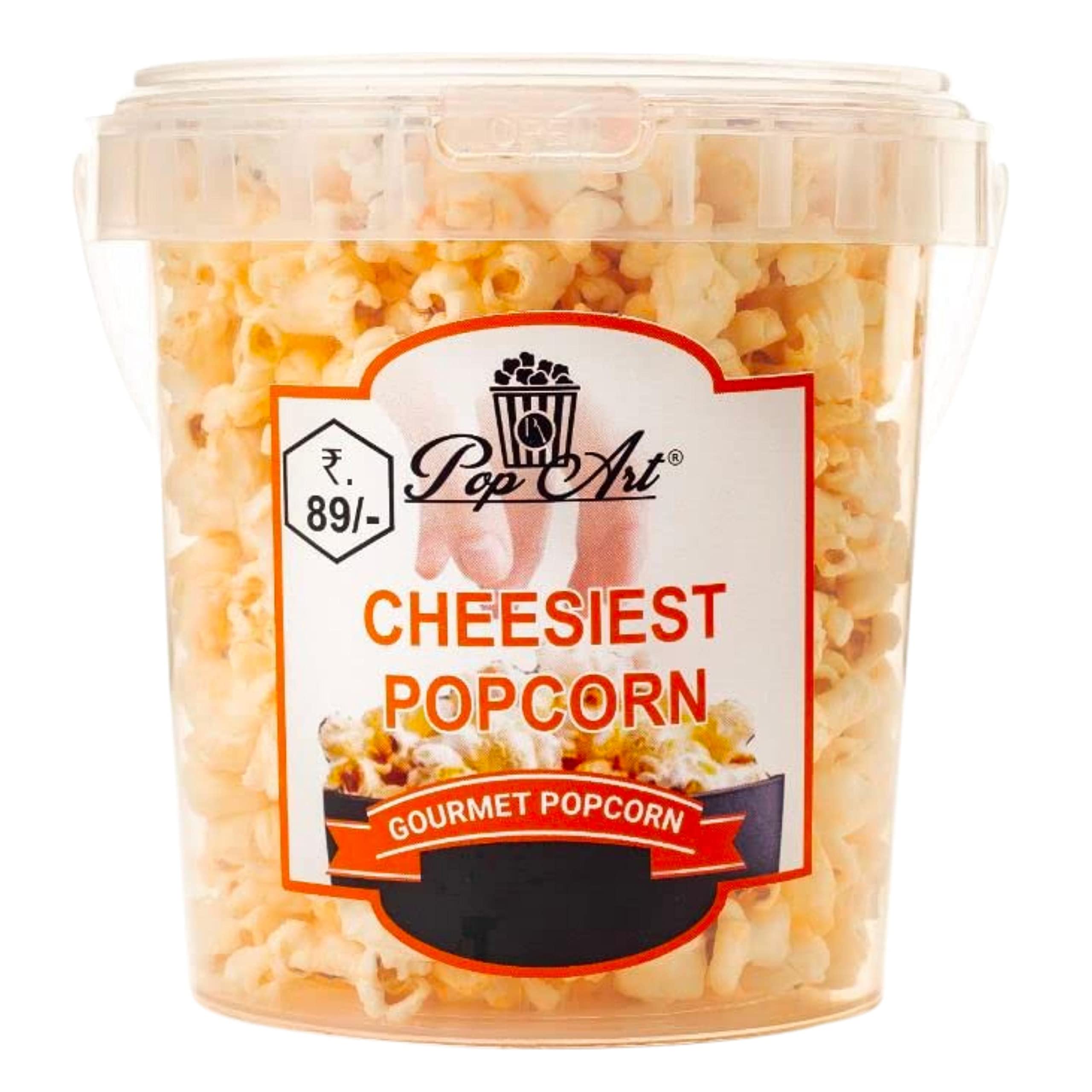 Popart Cheesiest Popcorn | Ready to Eat | Cheesiest Snack | Gourmet Popcorn|Non-GMO | Cheese Flavoured | 60 Grams