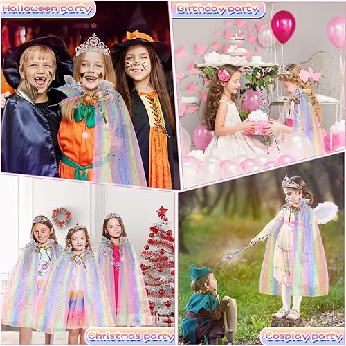 Miniatura 7 de Princess Dresses for Girls,Princess Dress Up Clothes Cape Skirt Toys for 3-6 Year Old Girl,Easter Birthday Gift Idea