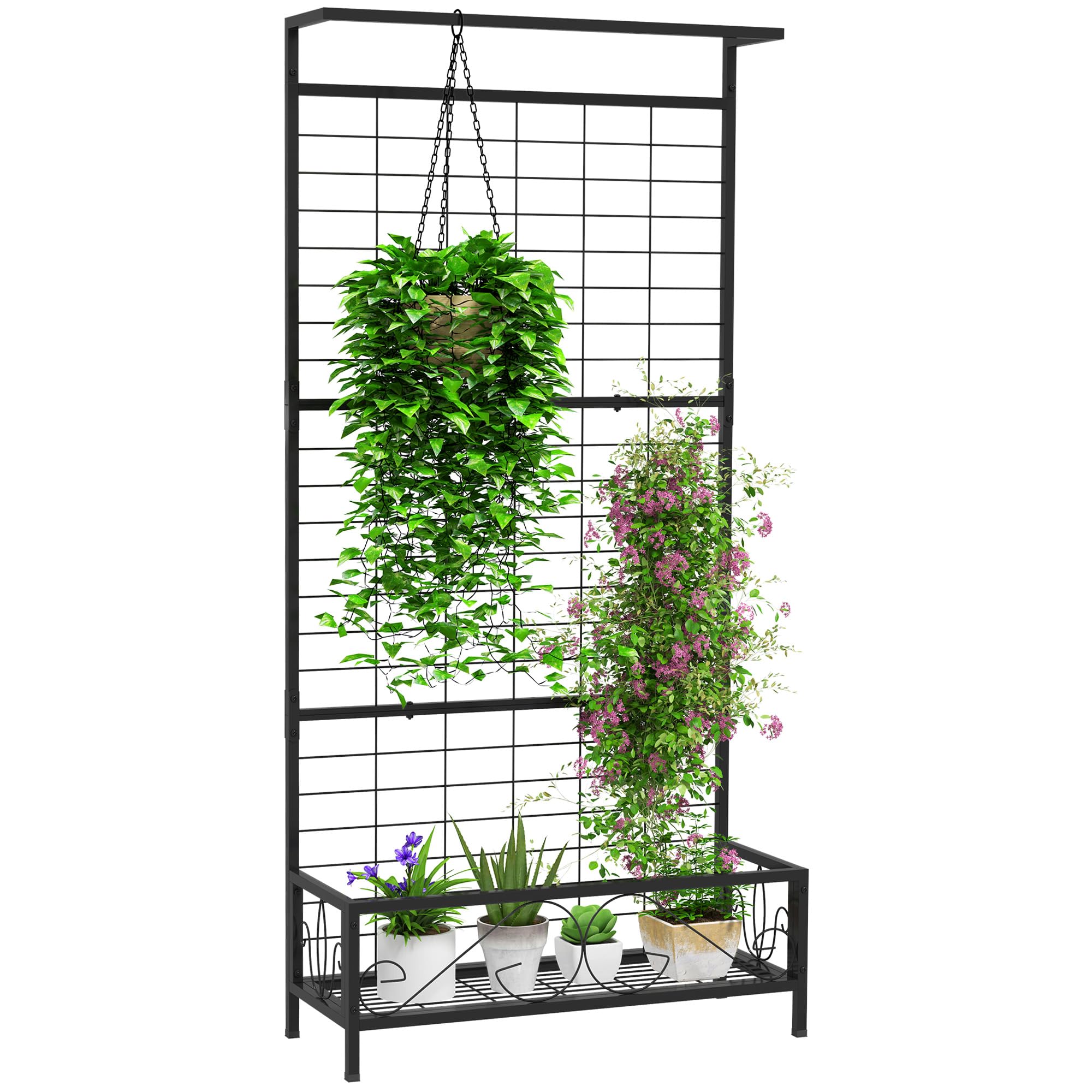 Terrario Plantas Estantería Para Plantas 3 Niveles De Metal 95x63x72  Cm-outsunny.negro Estantería Exterior Jardin Vertical, image size:2000x2000