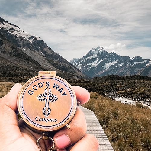 Miniatura 3 de God's Way Compass - Regalos de bautismo para niños, regalos cristianos para hombres, regalos católicos, regalos para adolescentes, regalos de