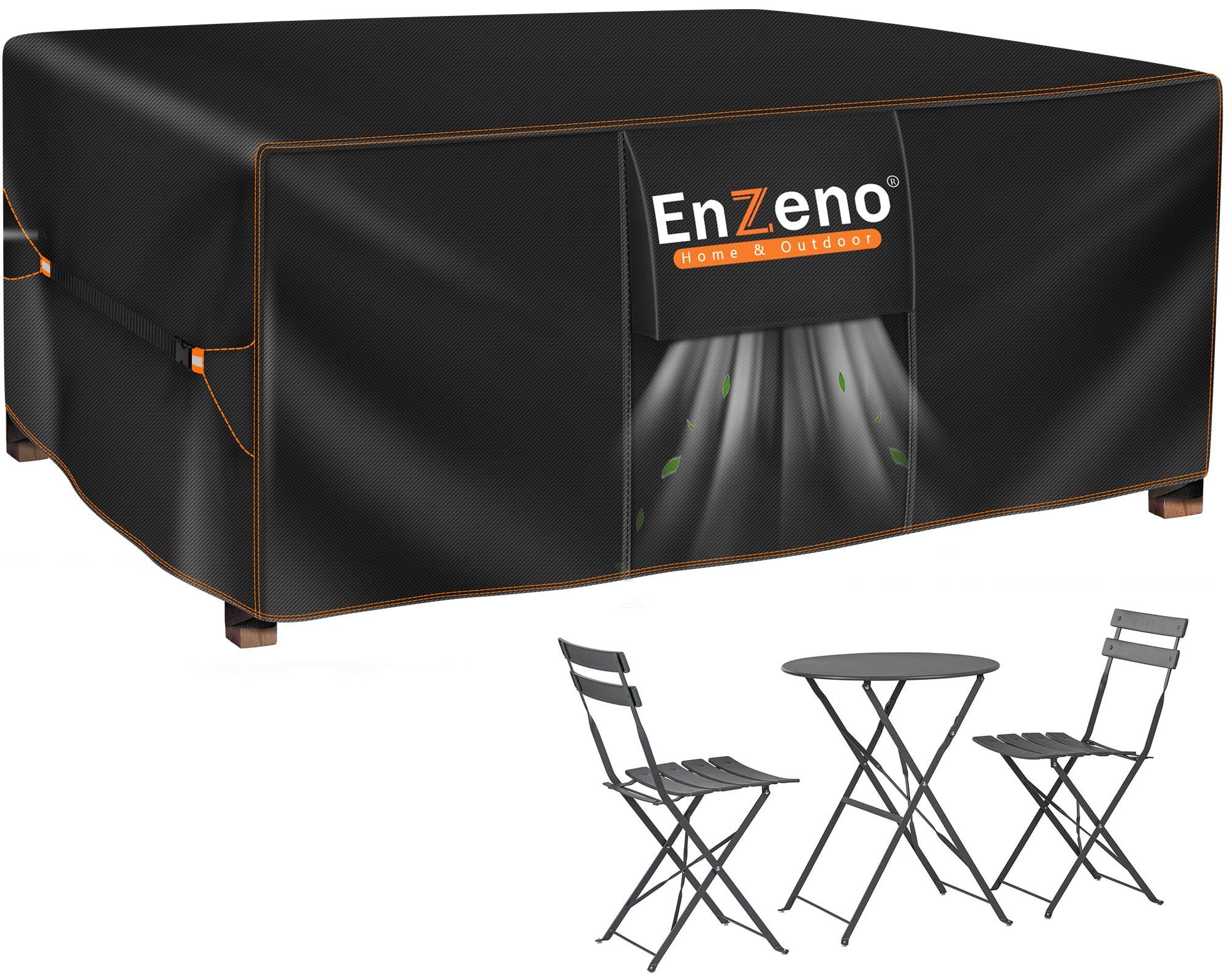 Enzeno Funda Mesa Exterior Impermeable,Cubierta Muebles Impermeable 180x120x74cm,Funda Conjunto Jardin Exterior Aplicable a Mesa y Sillas,Anti Viento, Anti UV — view 14