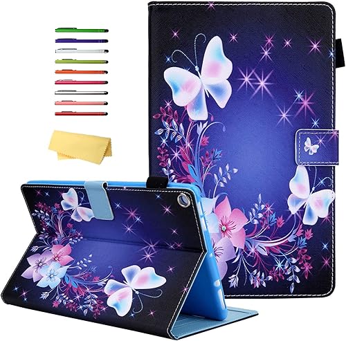 Funda para tablet Tienda Kindle Fire HD 8 de 876 generación 201620172018 con soporte, soporte para lápices, bolsillo encendido y apagado automático,
