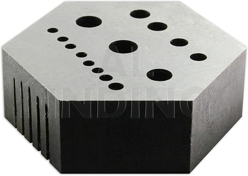 Jewellers Tools Hexagonal Staking Anvil 15 Holes & 5 Serrations Watch Tool Riveting