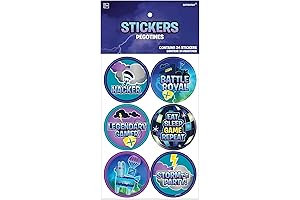 "Battle Royal" Assorted Round Party Favor Stickers, 24 Ct.