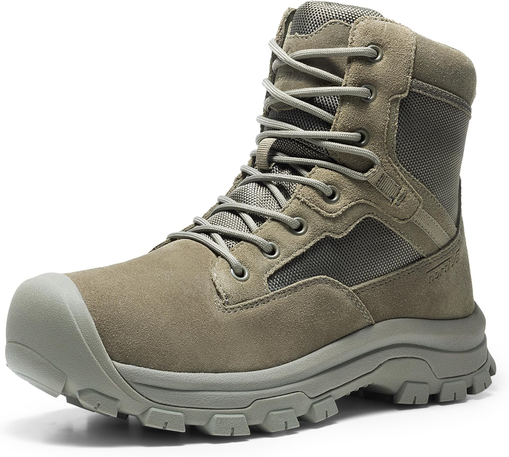 NORTIV 8Men's Waterproof Work Military Tactical Boots Rubber Toe Leather Outdoor Hiking Motorcycle Combat Boots