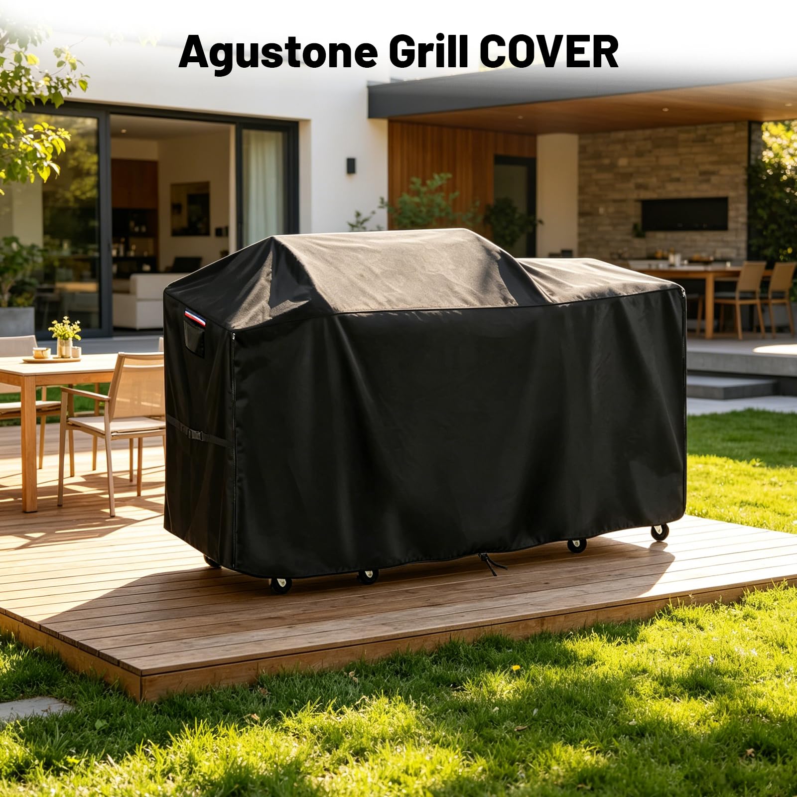 Cubierta de parrilla resistente al agua de 82 pulgadas para isla de cocina al aire libre, se adapta a parrillas de barbacoa GE de 82 pulgadas de largo x 25 pulgadas de ancho x 127 cm de alto
