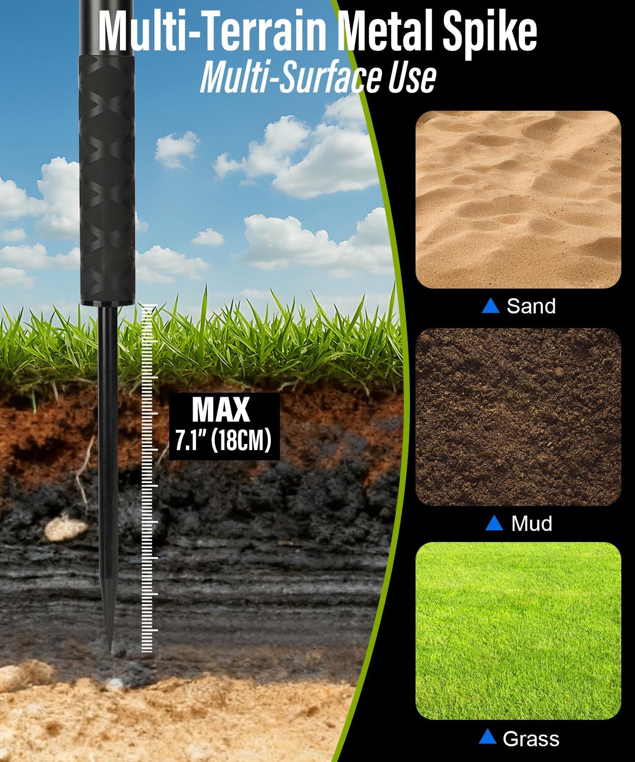 BMZX Golf Tripod Monopod, 47" Selfie Stick for Golf Swing Training & Recording | with Spike, Tripod, Phone Holder, 1/4"-20 Screw, Carry Bag | Compatible with iPhones, Android & Cameras