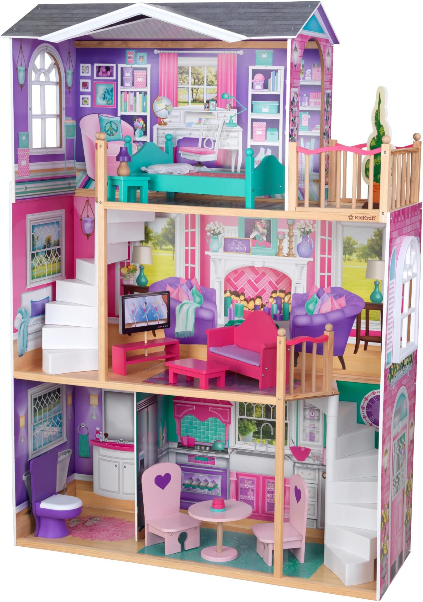 KidKraft 18-Inch Dollhouse Doll Manor, Gift for Ages 3+