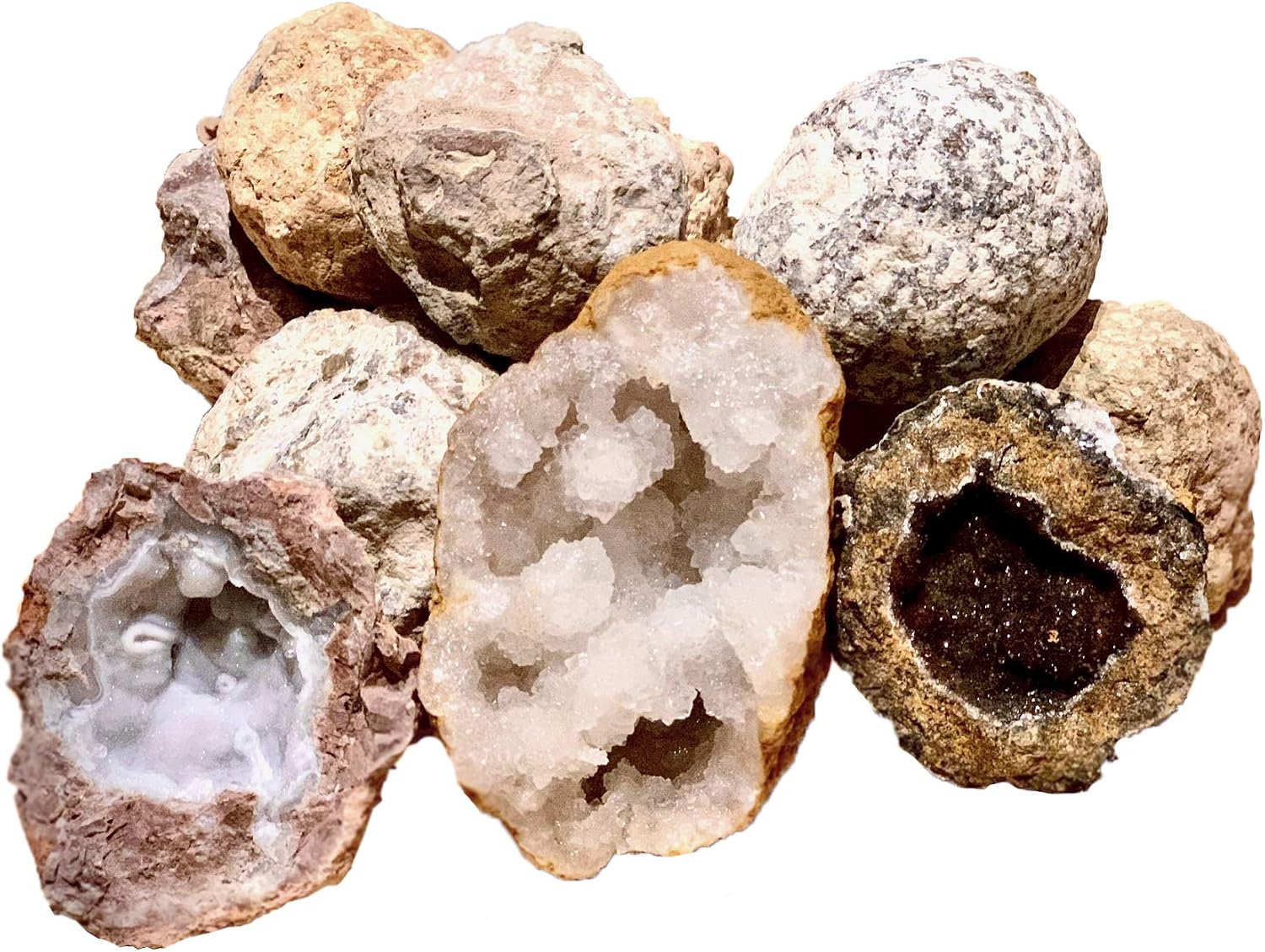 Large Size Break Open Geodes Kit 12 Whole Geodes By Ancient Treasure Adventures