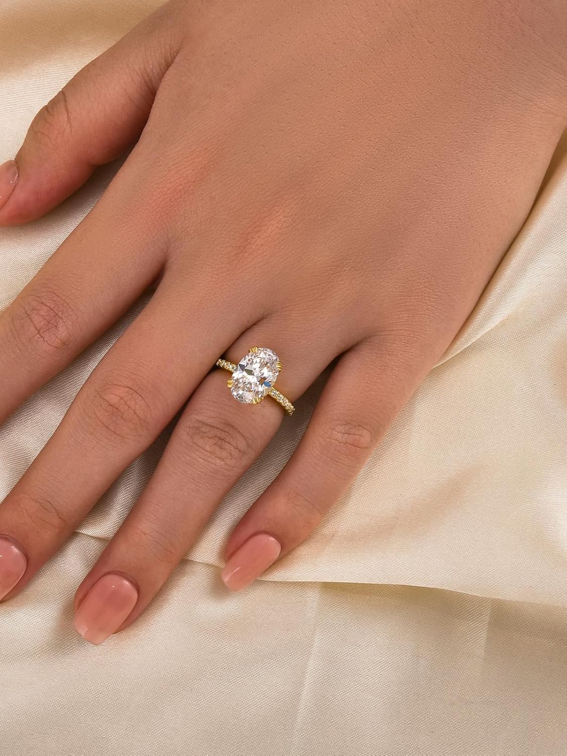 3 Carats Radiant Cut Engagement Ring for Women, S925 Silver AAAAA Grade Cubic Zirconia Promise Ring - Image 4