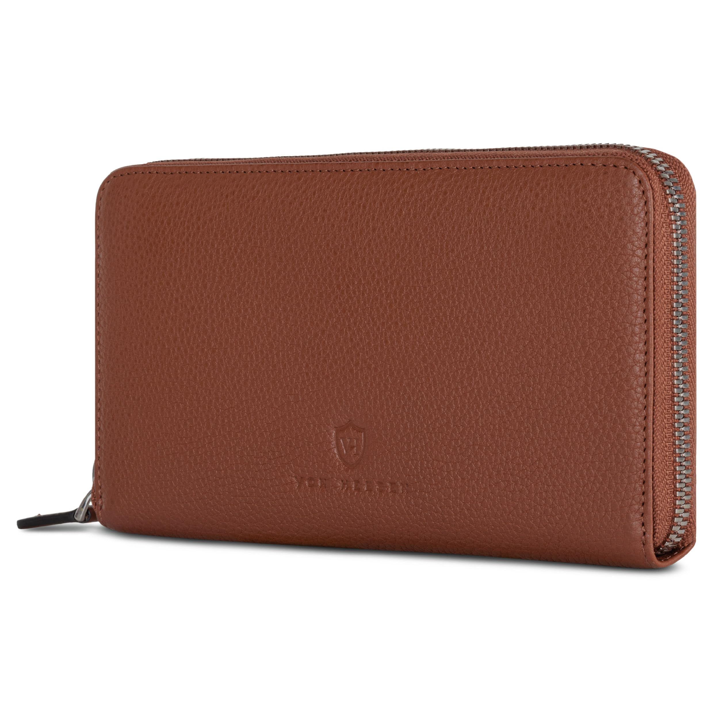 VON HEESEN Leder Geldbörse mit RFID-Schutz - Portemonnaie für Damen & Herren aus echtem Leder - Wallet mit Münzfach - Geldbeutel für Frauen und Männer