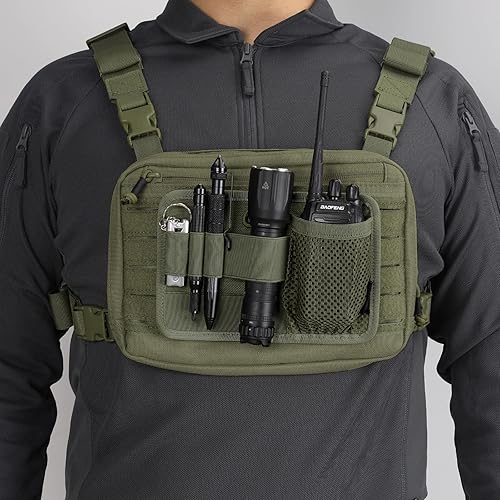 Miniatura 10 de LIVANZ Organizador táctico de panel de inserción de bolsa, organizador modular de gancho y bucle de panel de administración de utilidad con cierres