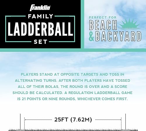 Miniatura 16 de Franklin Sports Juego de pelota de escalera, incluye 2 objetivos de bola de escalera con bases pesadas y 6 bolas, juego de lanzamiento de golf