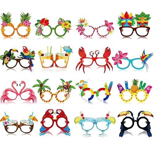 Vinsot 32 Pcs Beach Pool Party Sunglasses Hawaiian Glasses Luau