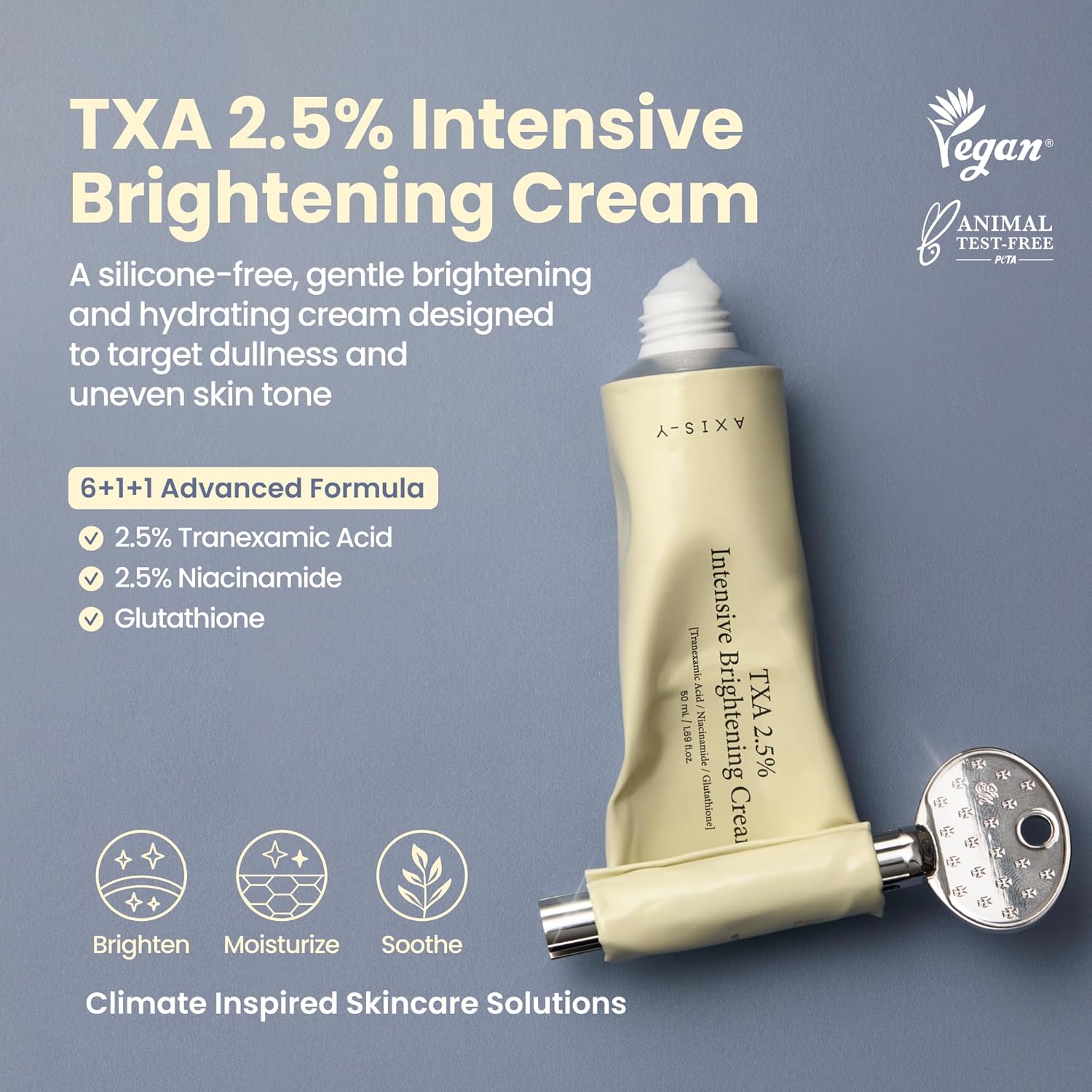 AXIS-Y TXA 2.5% Intensive Brightening Cream - Tranexamic Acid, Niacinamide & Glutathione for Hyperpigmentation & Dark Spot Corrector - Vegan Korean Skin Care Moisturizer Face Cream - 1.69 fl. oz. - Image 2