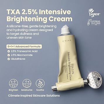 AXIS-Y TXA 2.5% Intensive Brightening Cream Tranexamic Acid Moisturizer with Niacinamide & Glutathione for Dark Spots & Uneven Skin Tone (1.69 fl. oz.)