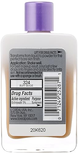 Vista 20 de L 'Oreal Paris Magic Nude Liquid Powder Bare Skin Perfecting SPF 18 de maquillaje, 0,91 onza, Marfil claro