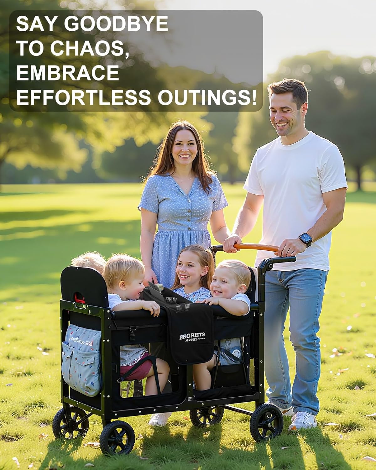 Stroller Snack Tray for Wonderfold Wagon W4 Series with Anti-Spill Cup Holders - Reinforced Frame Food Activity Tray, Waterproof Oxford Fabric,Stroller Attachment for Kids' Snacks & Drinks