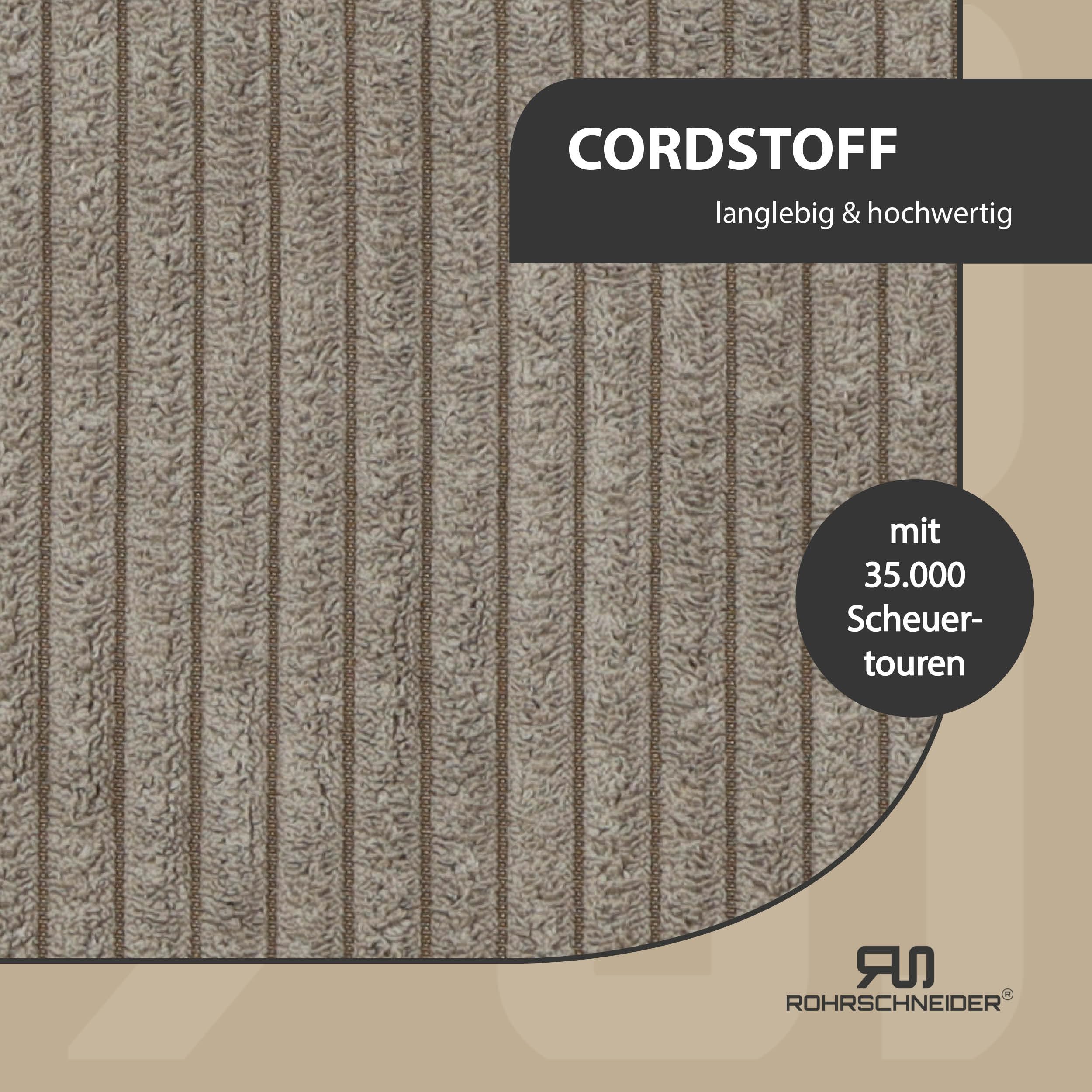 Rohrschneider Hundesofa Cord für mittelgr. & gr. Hunde, waschbar, Taupe