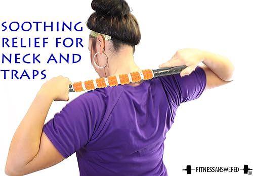 Miniatura 7 de Elite Rubber Series - Muscle Roller Massage Stick for Legs, Roller for Shin Splints - Fitness Answered Training