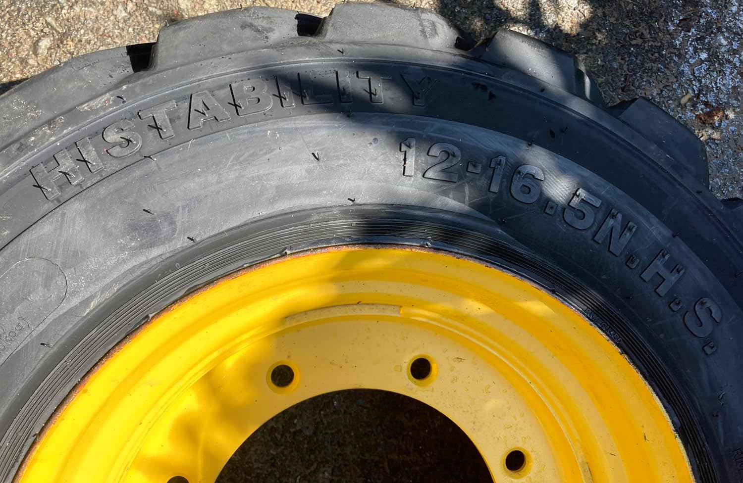 Pair of 2-HD 12-16.5 Forerunner SKS-8 Front Backhoe Loader Tires on Wheels/Rims (8 lug) for 4WD (4X4) Ford, Cat, Volvo- 14PLY -12X16.5