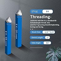 Vista 7 de 10 piezas de herramientas cortadoras de torno de metal de 1/4 de pulgada con punta de carburo, juego de corte de bits C6, para torneado de torno