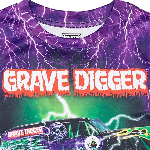 Miniatura 5 de Monster Jam Grave Digger El Toro Loco Mohawk Warrior Maximum Destruction Monster Truck Camiseta de niño pequeño a niño grande