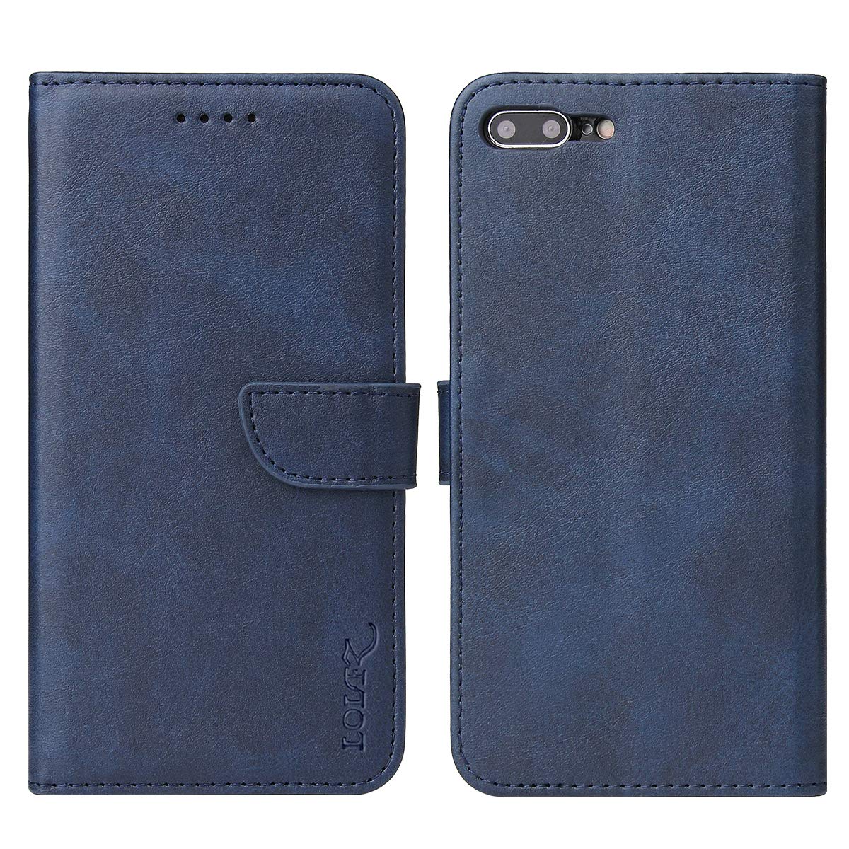 Wallet Case for iPhone 6 iPhone 6S, Vintage Leather Book Case with Card Holder Kickstand Magnetic Closure Flip Case Cover for iPhone 6 iPhone 6S - Blue