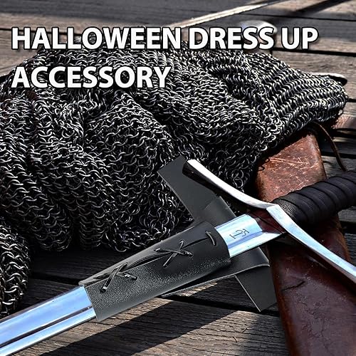 Miniatura 4 de Medieval Dagger Holster Sword Frog PU Leather Halloween Sword Holster Renaissance Fairs LARP Belt Sheath Accessory