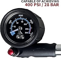 Vista 2 de BV Mini Bomba de Bicicleta Portátil de Cuadro, Bomba de Amortiguador para Amortiguador de Bicicleta, Inflador de Bomba de Balón de Aire con Agujas