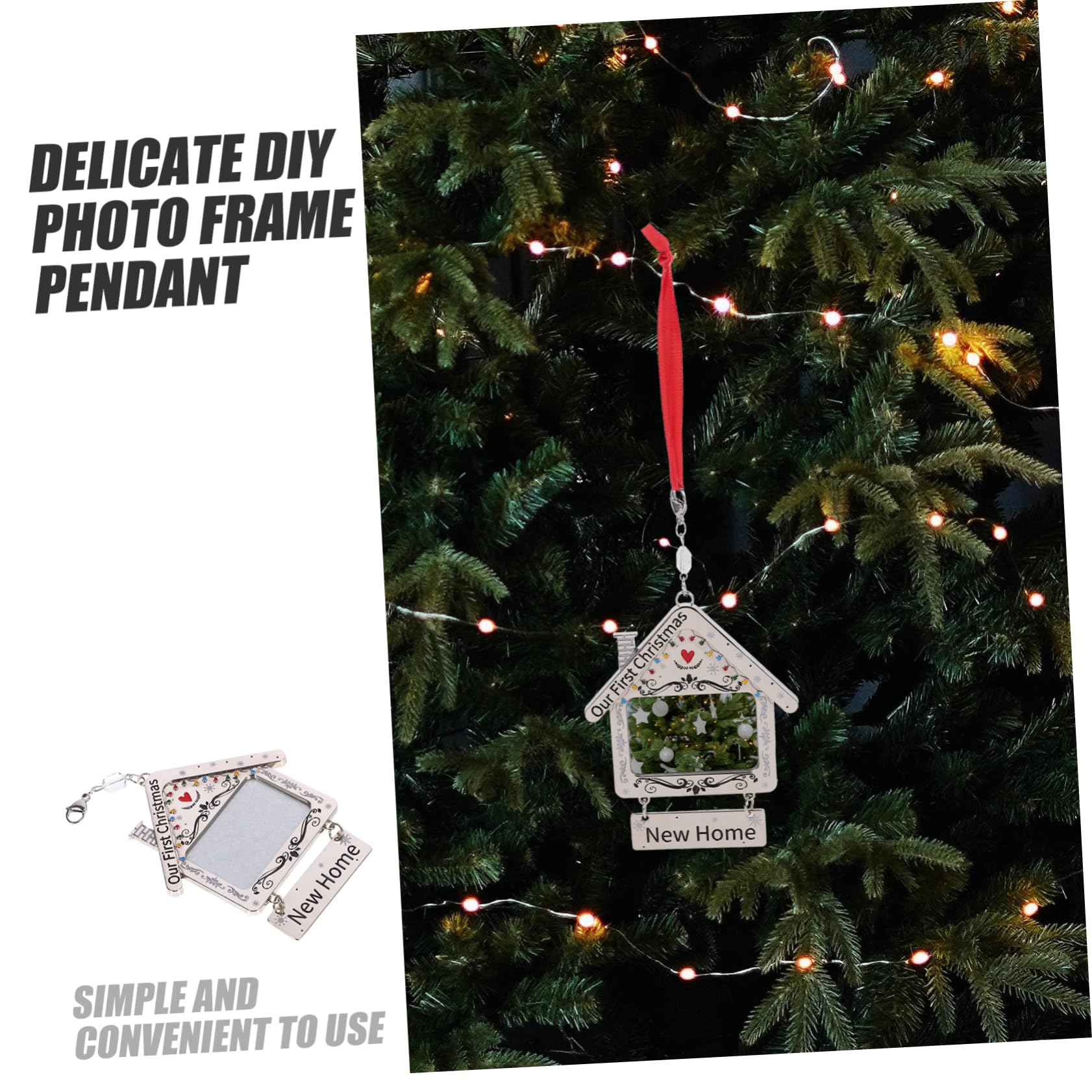 TOPBATHY 5St Weihnachtsfotorahmen Neue hausschmuck für Weihnachten Weihnachtsbaumkugel Weihnachtsdekorationen Christmas Tree Ornaments Bilderrahmen Bildverzierung personalisierte Anhänger