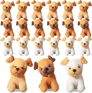 18 Pcs Mini Plush Dog Bulk Stuffed Animals Soft Small Stuffed Bear Puppy Cute Assorted Plush Puppy Dog Plush Toys Doll for Girl Boy Birthday Party Favor Gift Goodie Bag Fillers School (Dog)