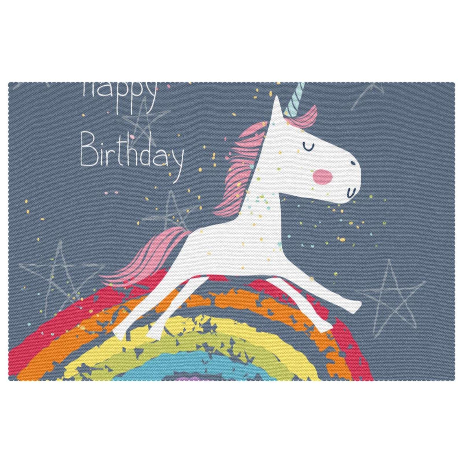 Set de table anniversaire enfant licorne pour repas de fête