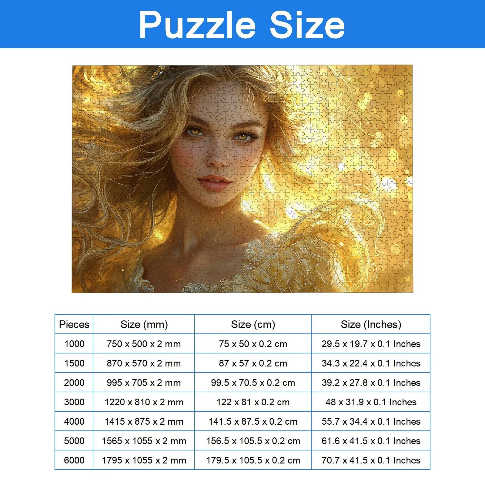 Puzzle 5000 Pezzi Principessa, Puzzle Bellezza 5000 Pezzi Arte per Adulti e Bambini, Misura: 156.5x105.5 cm, Puzzles Legno per Adulti con Squisita Scatola di Imballaggio, Regalo Donna e Uomo, -9097