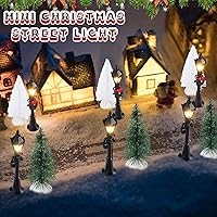 Vista 5 de Shappy 24 piezas de lámpara de Navidad, accesorios de pueblo, mini lámpara de calle, casa de muñecas, modelos de farola para modelos de luces